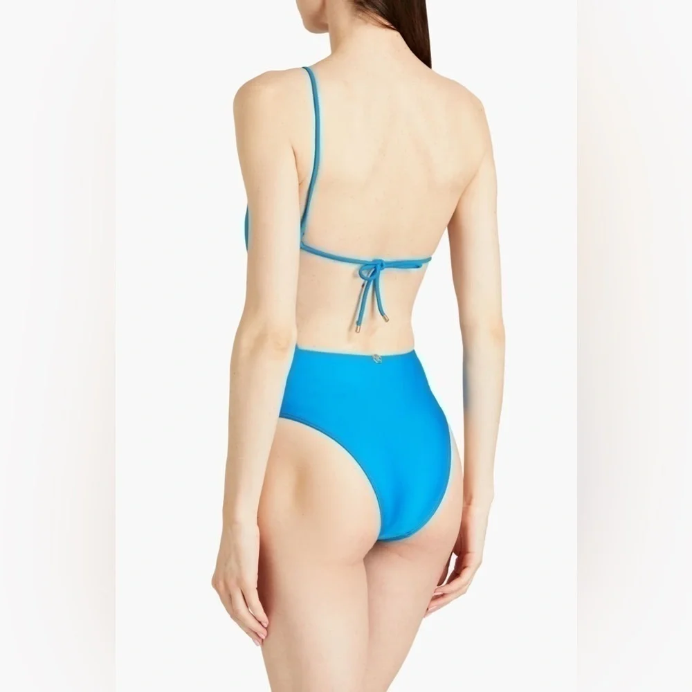 New! ViX Paula Hermanny Solid Iris one piece Swimsuit Blue size Small